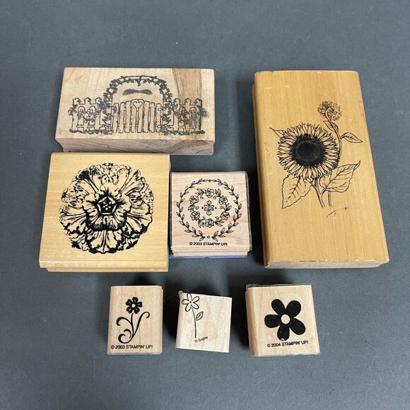 Other - Anita's Stampin Up! and Other Brands Flowers Garden Rubber Stamps Lot of 7